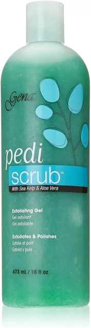 Gena Pedi Scrub Exfoliating Gel 473ml w Aloe Vera n Sea Kelp Reduce rough callus