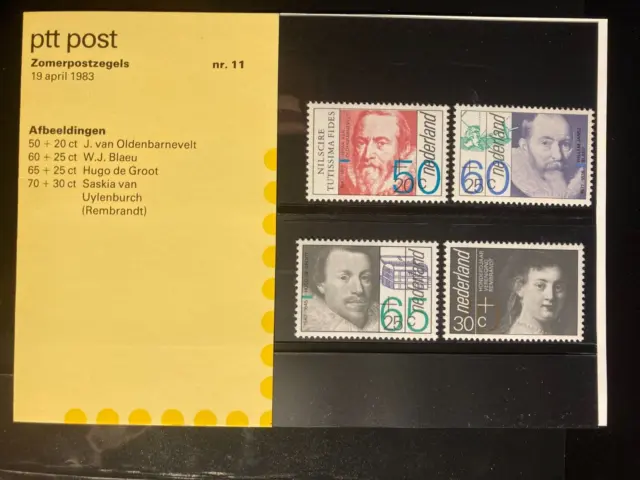 Niederlande 1983 Briefmarkenmappe postzegelmapje 11 postfrisch