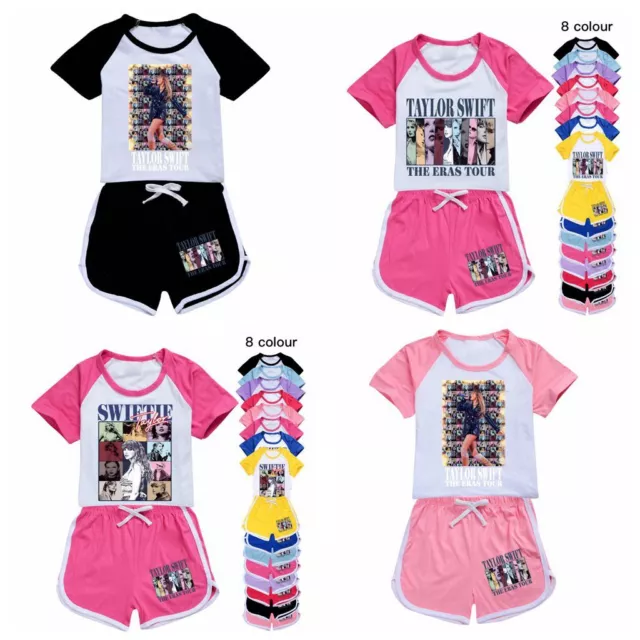 2023 Nuovi abiti corti Taylor Swiftie bambini t-shirt pantaloni tuta salotto