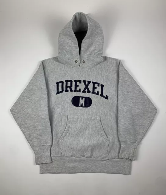 Vintage 90s Champion Reverse Weave Drexel University Hoodie Sweatshirt