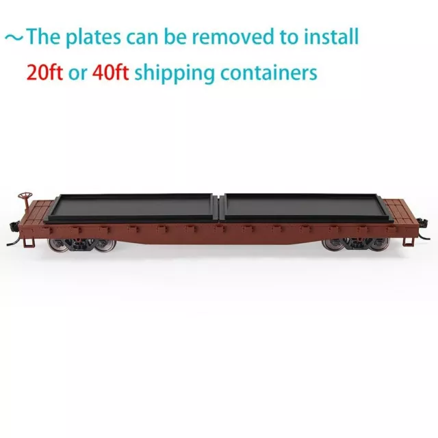 Evemodel Trains 1 Unit HO Scale 52' Flat Car 1:87 52ft Container Carriage 2