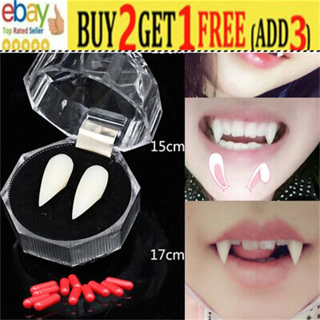 Cosplay Dentures Zombie Vampire Dracula Teeth Ghost Devil Fangs Props Teeth CR