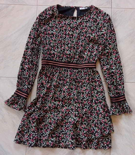 Vestito abito ragazza bambina Blu Kids fantasia fiori colorato usato