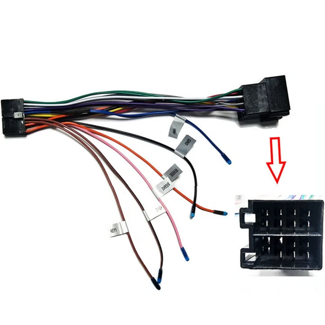 Car Radio Stereo DVD 20PIN ISO Wiring Harness Connector +Rearview Camera Adapter