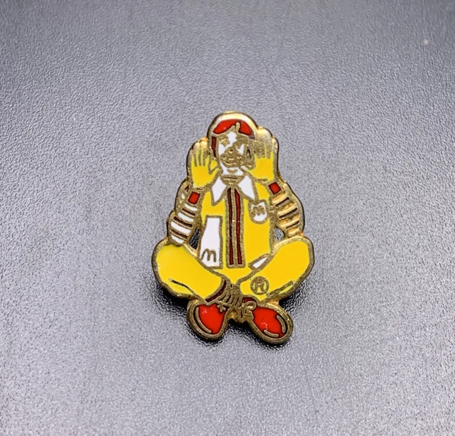 Ronald McDonald Pin 80s 1984 Lapel Employee Advertising McDonalds Restaurant