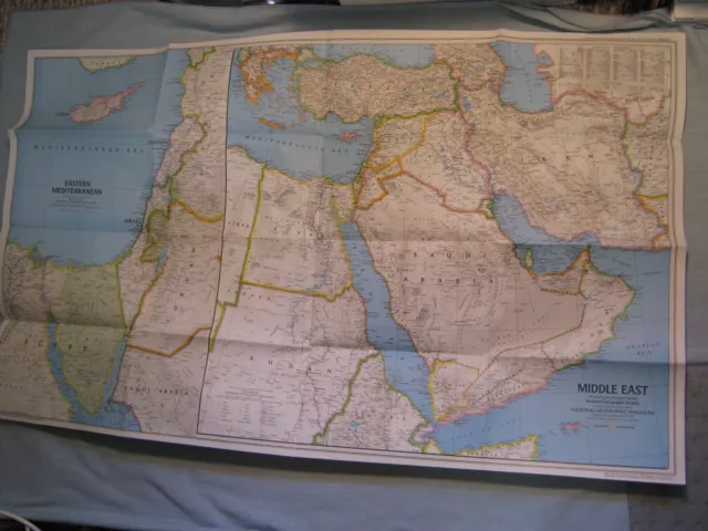 MIDDLE EAST MAP + EARLY CIVILIZATIONS HISTORY National Geographic September 1978