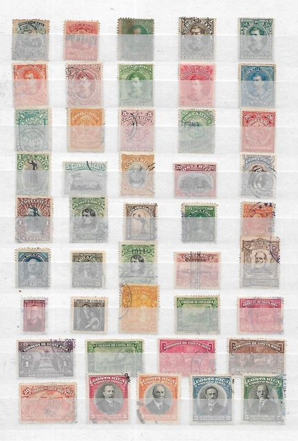 Costa Rica -  Lot Of Very Old   Stamps