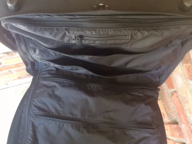 🎁 Xclnt! TUMI Rolling Garment Bag black ballistic nylon bi-fold 13x19x22" USA! 12