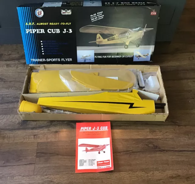NOS ARISTO-CRAFT Piper J-3 J3 Cub RC Remote Control Balsa Model Airplane Kit NOS ARISTO-CRAFT Piper J-3 J3 Cub RC Remote Control Balsa Model Airplane Kit