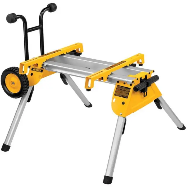 DEWALT Heavy Duty Rolling Table Saw Stand Rubber Feet Aluminum Constructions