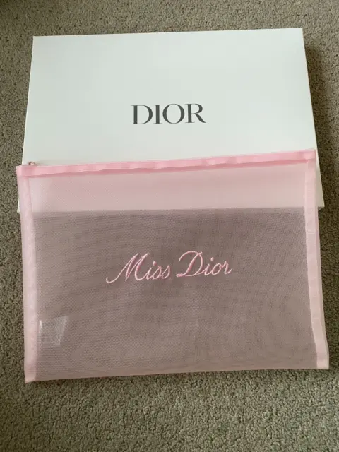 New Authentic DIOR Miss Dior Cosmetic Makeup Bag Case Storage Bag Travel Pouch