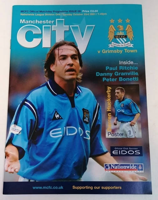 PROGRAMME MCFC Matchday Manchester City Vs Grimsby 23rd Oct 2011