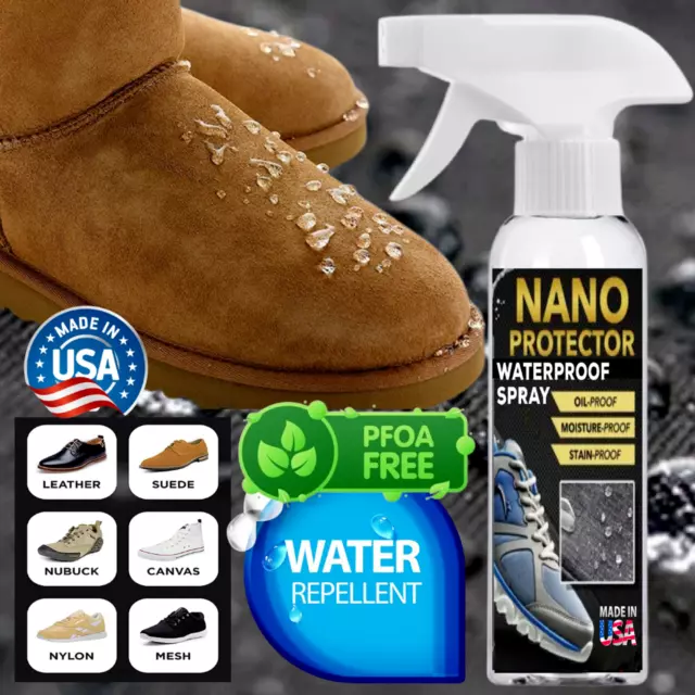 Boot Protector Water Repellent Spray Ugg Leather Shoes Fabric Repels Stains Dirt