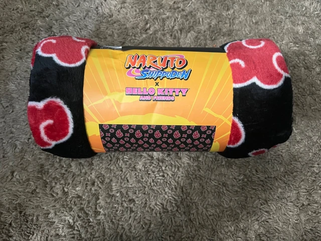 Naruto x Hello Kitty - Manta negra suave 40x50 niños niños manta bebé