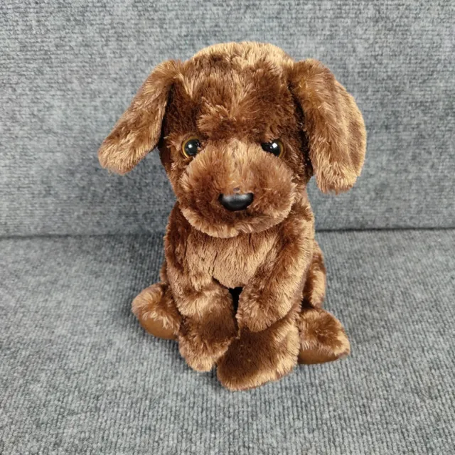 Tysilk Puppy Dog Plush Classic Lab Brown 12" Fuzzy Bean Bag Stuffed Animal