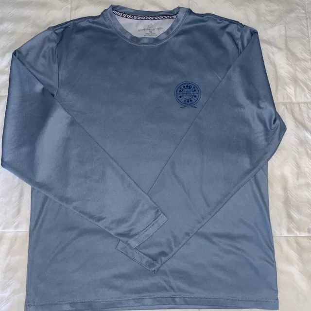 Southern Tide UV Performance Men's Blue Long Sleeve Fishing Shirt Size Medium