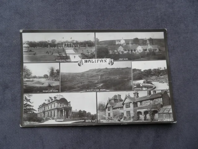 Sehr Alte Postkarte Von Halifax, West View Park, Golfclub Akroyd Park Shibden Hall