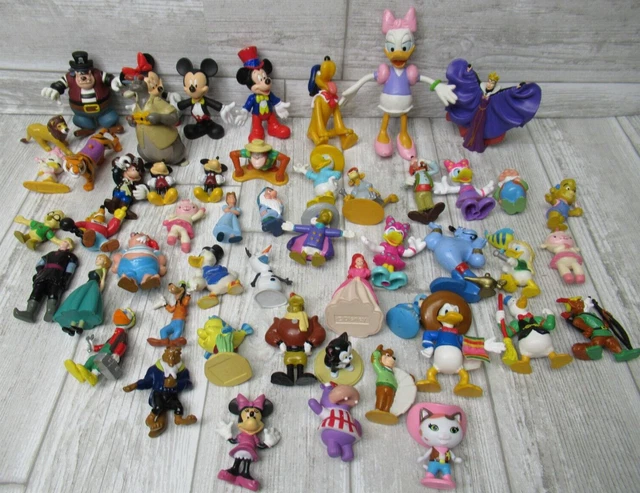 DISNEY Mini Figures Lot 0f 45 PVC Mickey Minnie Donald Goofy Robinhood Cake