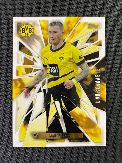 TOPPS BVB VERNISSAGE Marco Reus 2023-24 inserto infrangibile Dortmund ...
