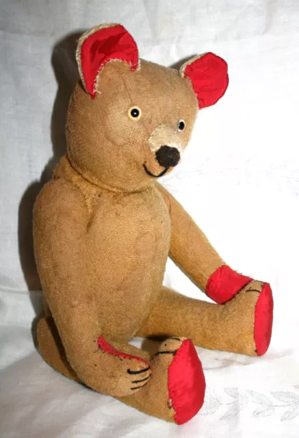 Bel ours à bosse ancien mohair bourré paille articulé 50 cm Bel ours à bosse ancien mohair bourré paille articulé 50 cm
