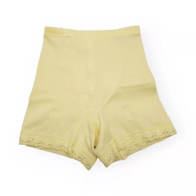 VINTAGE MAIDENFORM GIRDLE Panties Garter Yellow Lace Trim 60s Women's ...