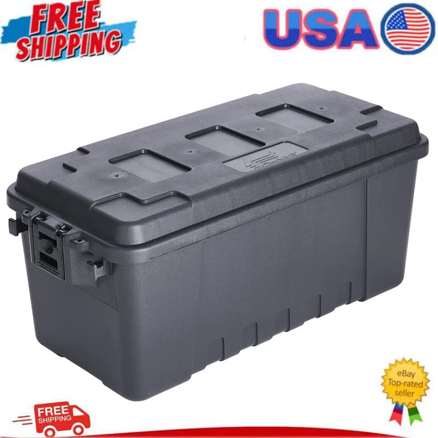 PLANO SPORTSMAN'S TRUNK, Black, 68Quart Lockable Plastic Storage Box