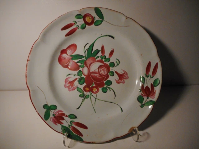 ASSIETTE EN FAÏENCE du 18ème siècle, XVIII ème avec marque, Sceaux? EUR