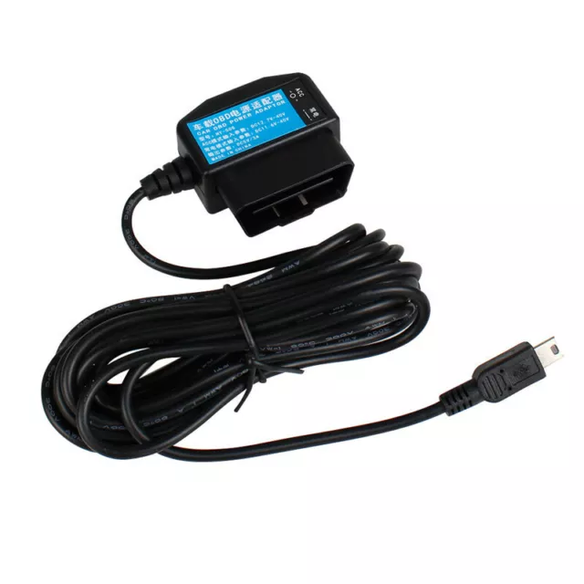 For Dash Cam OBD Charger OBD Hardwire Power Adapter With 3.5m Cable Switch Line