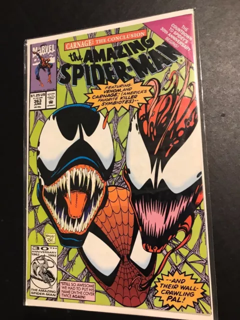 The Amazing Spider-Man #363 ~ Marvel Comics 1992 Spiderman ~ Carnage  / Venom