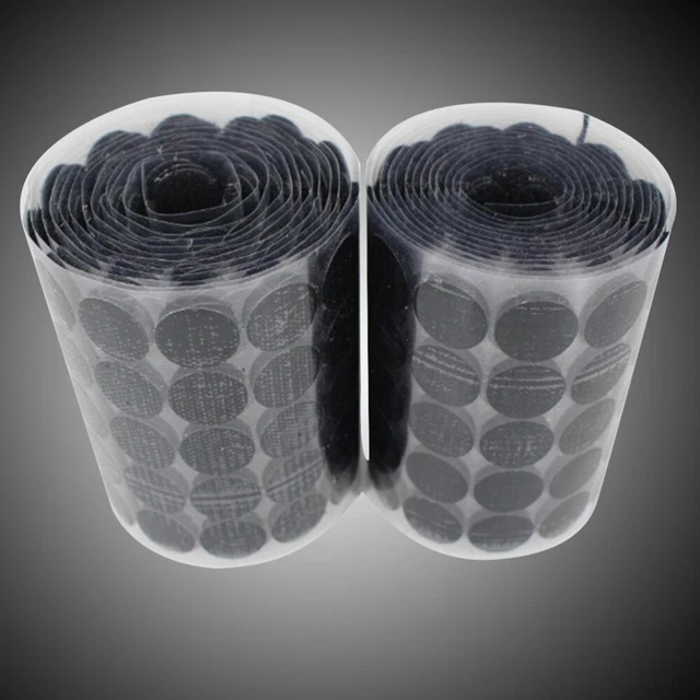 500 pares de cintas adhesivas traseras redondas de 20 mm de diámetro gancho y punto autoadhesivo