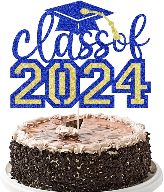 CLASS OF 2024 Cake Topper, Congrats Grad 2024 Graduation Cake Decor