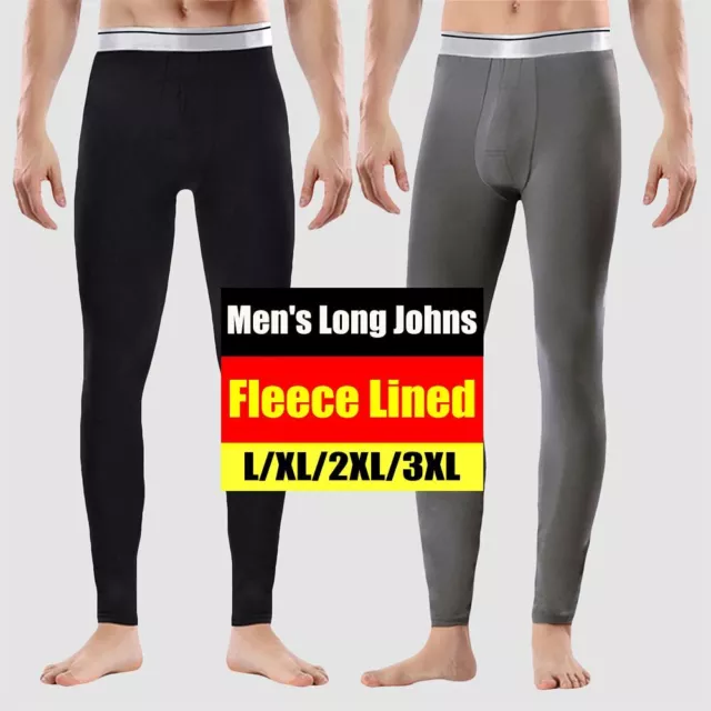 Men's Long Johns Fleece Lined Thermal Underwear Bottom Pants Winter Warm‹