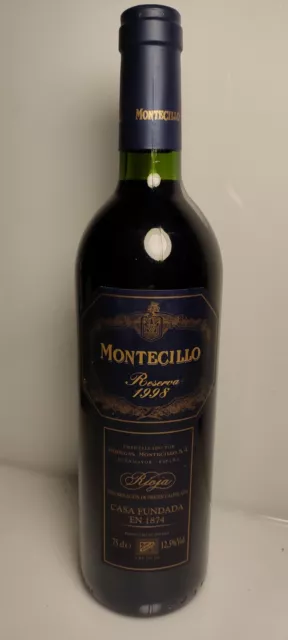 Botella Vino MONTECILLO 1998 RESERVA RIOJA Bodegas Montecillo FUENMAYOR