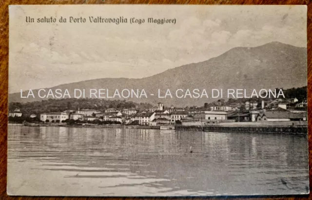 CARTOLINA PORTO VALTRAVAGLIA (Lago Maggiore) ANNO 1913 - fp Viaggiata