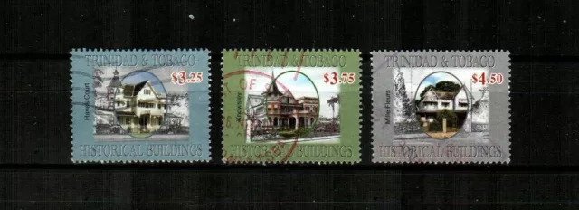 TRINIDAD & TOBAGO Scott's 821-23 ( 3v ) Historic Buildings F/VF Used ( 2007 )