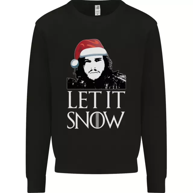 Felpa maglione Natale Let it Snow divertente Natale da uomo