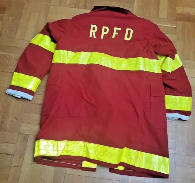NEW Globe  Firefighter Red Bunker Turnout Jacket 44 x 40 Reflexive Reflector 3