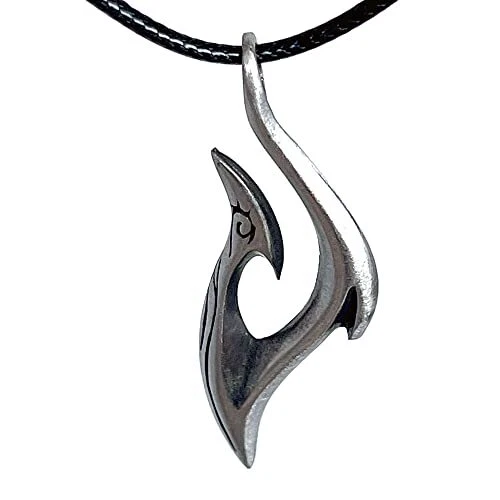 Surfer Tribal Jewelry Maori Hawaiian Hei Matau Fish Hook Polynesian Silver Pe...