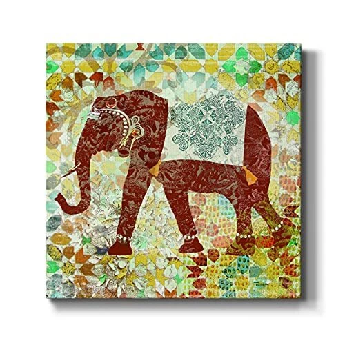 Colorful Animals Painting Wall Art on Canvas Modern Abstract Artwork Bali Ele...