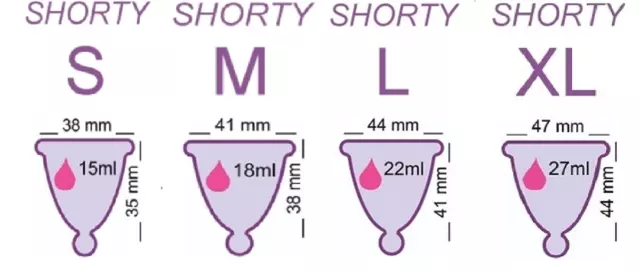 MeLuna SHORTY - S sport lila Menstruationstasse Menstruation Menstruationscup 2