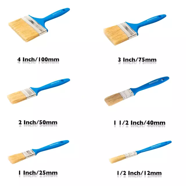 Silverline Disposable Paint Brushes All Sizes Multi Buy Decorating Wall  Fence