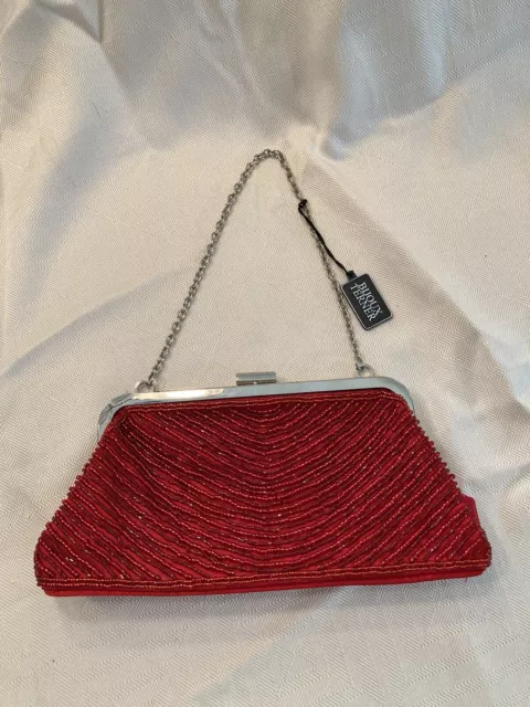 Bijoux Terner Black Bowtie Purse | Vintage beaded clutch, Zebra print clutch,  Red clutch purse