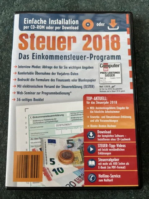 Aldi Steuer 2018 – Einkommensteuer Programm CD Software - Windows