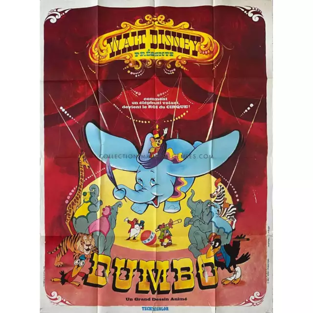 DUMBO Affiche de film Style Rouge. - 120x160 cm. - 1941/R1970 - Sterling Hollowa