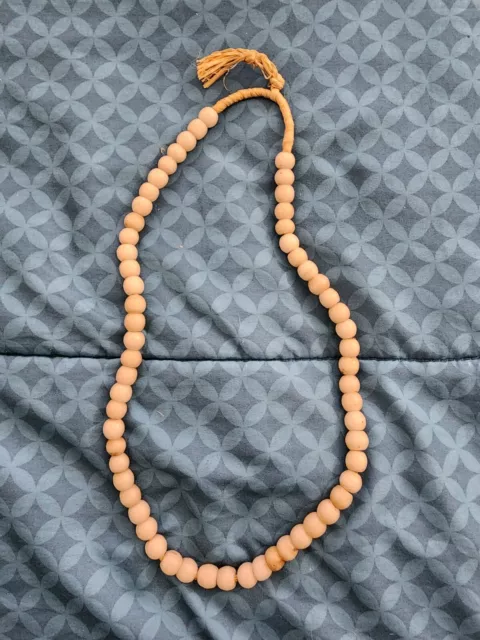 1800's White Trade Beads Single Strand