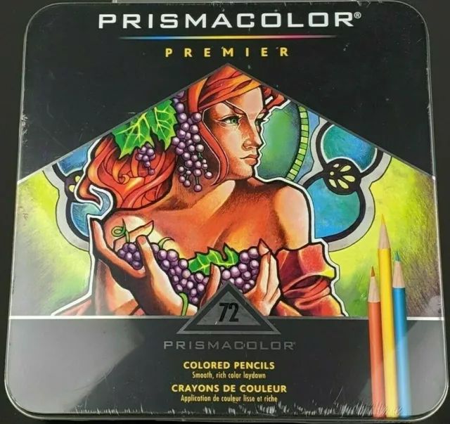 Prismacolor Premier Set of 72 Piece Color Colored Art Artist Pencil Tin Karisma