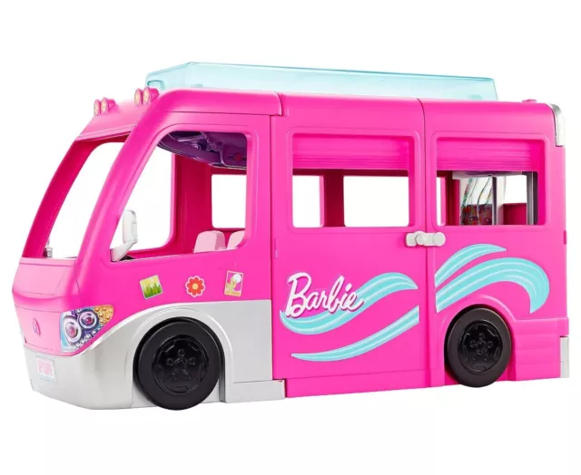Barbie 60 Piece Dream Camper Van 3in1 Playset Accessories Barbie Adventure Toys 2