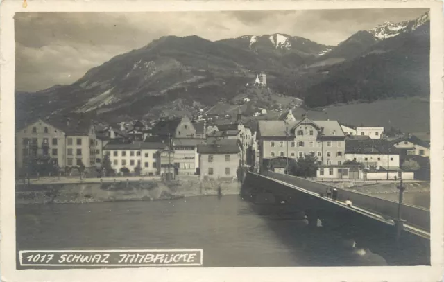 Austria Schwaz bridge photo postcard