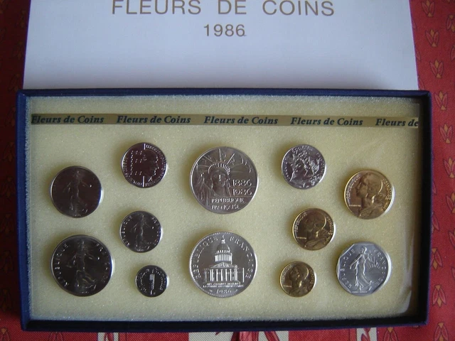 Coffret Fdc - 1986 -Contenant 12 Pieces En Parfait Etat