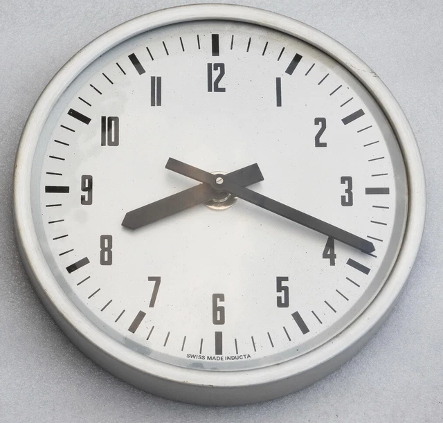 Groß Vintage Inducta Neuchatel Swiss Schiff Marine Sklave Uhr Elektrisch Uhr